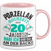 Pozellanhochzeit Tasse Geschenk Dornenhochzeit Geschenkidee Ehemann Ehefrau 20 Jahre Becher Rosa Trendation