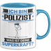Polizist Tasse Geschenk für Polizist Geburtstag Lustiger Spruch Kaffee-Becher Was Ist Deine Superkraft Blau Trendation