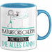 Naturforscherin Geschenk Tasse Becher Die Frau Die Allen Kann Geschenkidee für eine Naturforscherin Lustig Blau Trendation