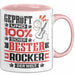 Rocker Geschenk Lustiger Spruch für Rocker Geschenkidee Bester Rocker Der Welt Rosa Trendation