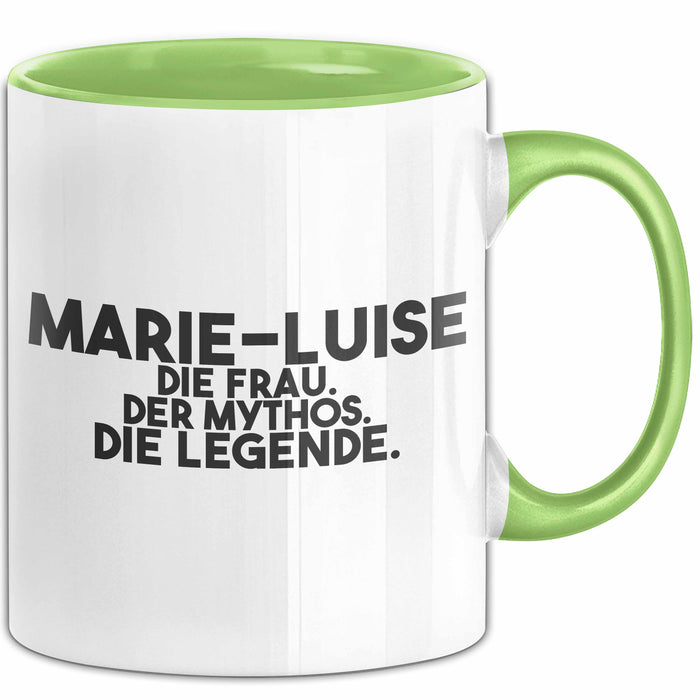 Marie-Luise Tasse Marie-Luise – Die Frau. Der Mythos. Die Legende. Geschenk Grün Trendation