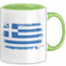 Griechenland Tasse Geschenk Grieche Flagge Kaffee-Becher Grün Trendation