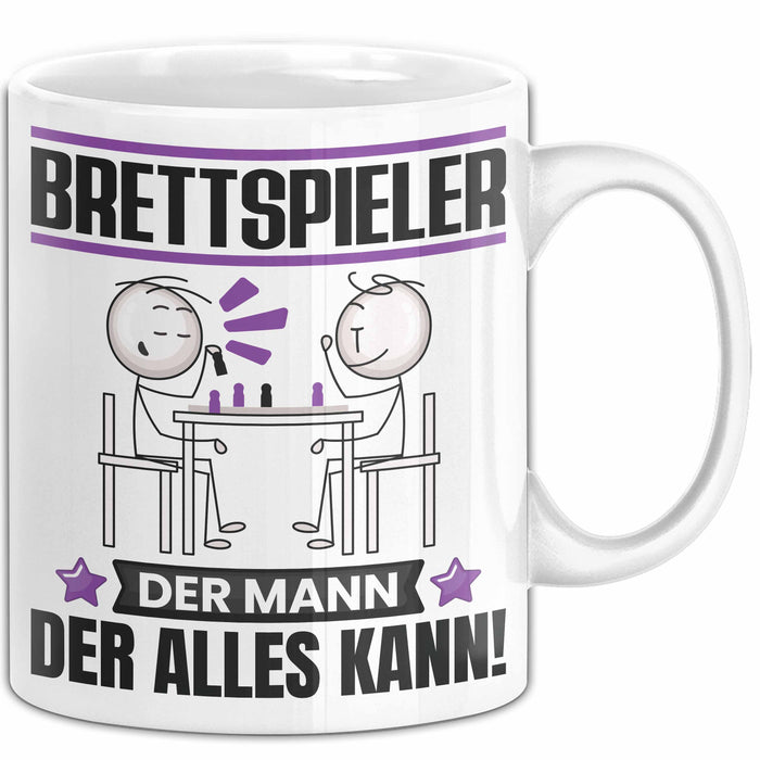 Brettspieler Tasse Geschenk für Brettspieler Der Mann Der Alles Kann Geschenkidee zum Geburtstag Weiß Trendation