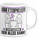 Brettspieler Tasse Geschenk für Brettspieler Der Mann Der Alles Kann Geschenkidee zum Geburtstag Weiß Trendation