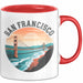 Francisco Kalifornien USA Tasse Geschenk Lustige Geschenkidee Spruch Rot Trendation