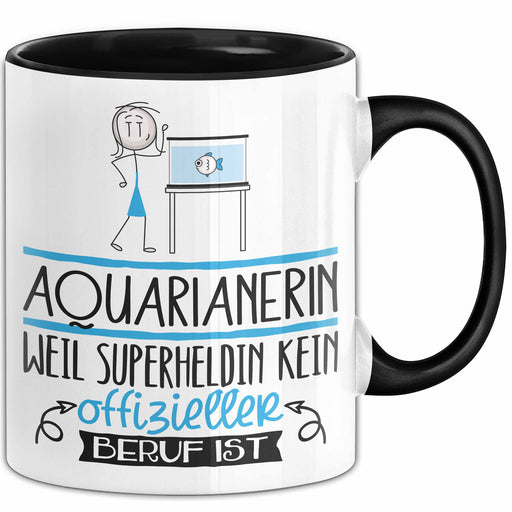Aquarianerin Geschenk Tasse Lustiger Spruch Aquarianerin Weil Superheldin Kein Offizieller Beruf Ist Geschenkidee Trendation