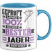 Jäger Geschenk Lustiger Spruch für Jäger Geschenkidee Bester Jäger Der Welt Blau Trendation