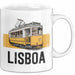Lissabon Portugal Tasse Geschenk Lustige Geschenkidee Spruch Seilbahn Reise Straßenbahn Weiß Trendation