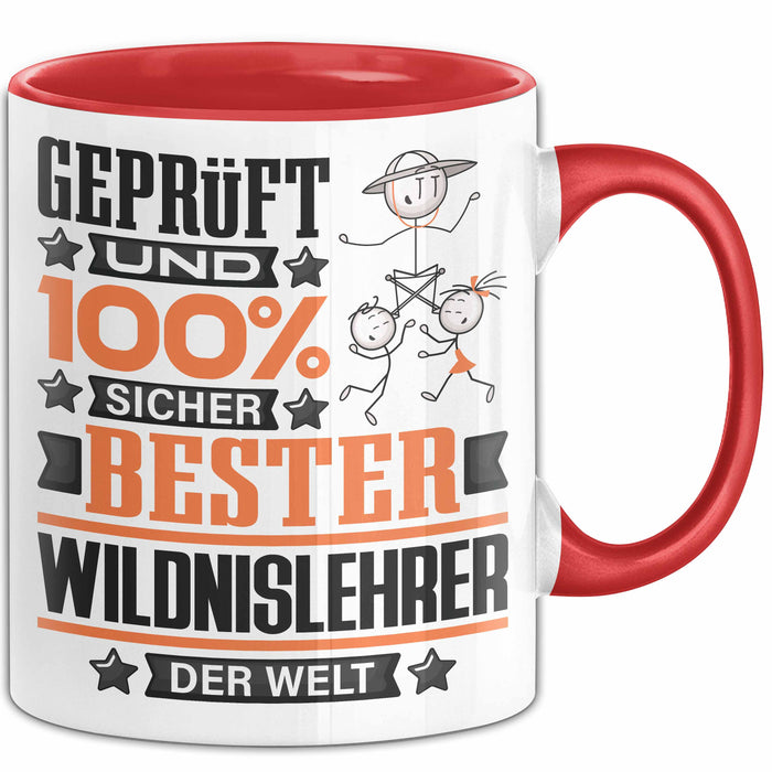 Wildnislehrer Geschenk Lustiger Spruch für Wildnislehrer Geschenkidee Bester Wildnislehrer Der Welt Rot Trendation