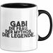 Gabi Tasse Gabi – Die Frau. Der Mythos. Die Legende. Geschenk Schwarz Trendation