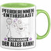 Pferderennen-Enthusiast Tasse Geschenk für Pferderennen-Enthusiast Der Mann Der Alles Kann Geschenkidee zum Geburtstag Grün Trendation
