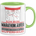 Marathonläufer Geschenk Tasse Ich Bin Marathonläufer Aber Sag Doch Einfach Superheld Lustige Geschenkdiee für Marathonläufer Kaffee-Becher Grün Trendation
