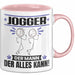 Jogger Tasse Geschenk für Jogger Der Mann Der Alles Kann Geschenkidee zum Geburtstag Rosa Trendation