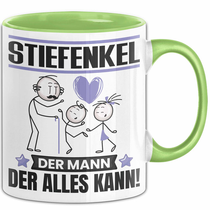 Stiefenkel Tasse Geschenk für Stiefenkel Der Mann Der Alles Kann Geschenkidee zum Geburtstag Grün Trendation