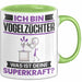 Vogelzüchter Tasse Geschenk für Vogelzüchter Geburtstag Lustiger Spruch Kaffee-Becher Was Ist Deine Superkraft Grün Trendation