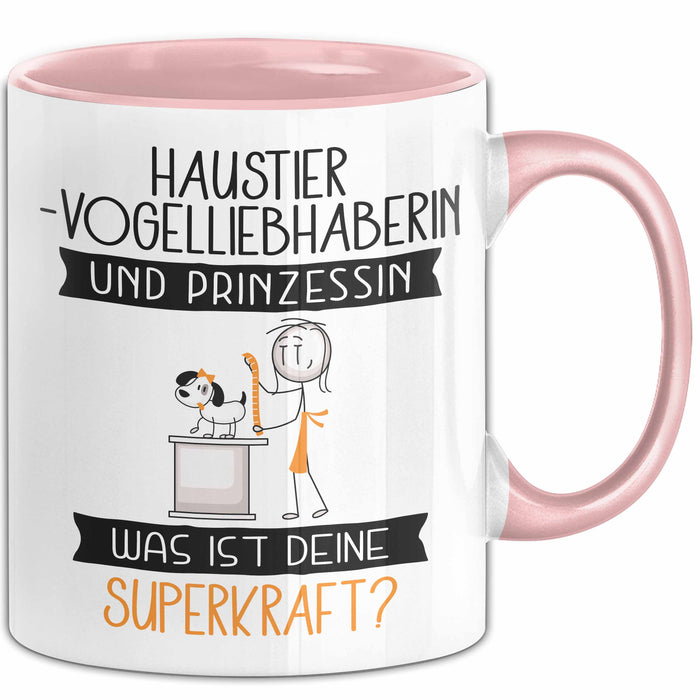 Haustier-Modedesignerin Und Prinzessin Tasse Geschenk Für Eine Haustier-Modedesignerin Geburtstag Was Ist Deine Superkraft Rosa Trendation