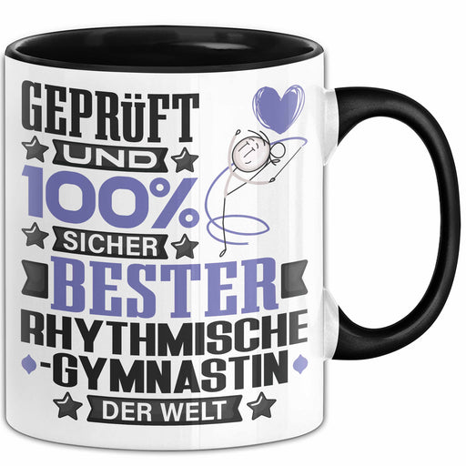 RhythmischeGymnastin Geschenk Lustiger Spruch für RhythmischeGymnastin Geschenkidee Bester RhythmischeGymnastin Der Welt Schwarz Trendation