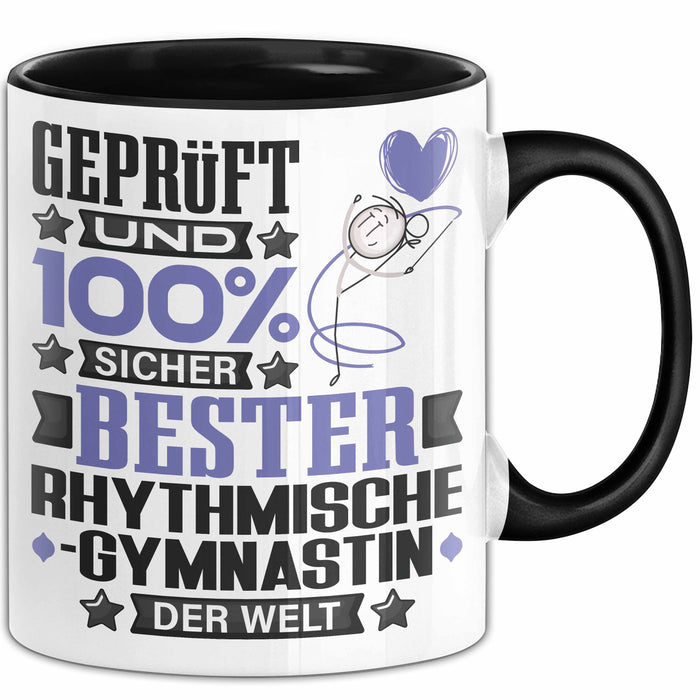 RhythmischeGymnastin Geschenk Lustiger Spruch für RhythmischeGymnastin Geschenkidee Bester RhythmischeGymnastin Der Welt Schwarz Trendation