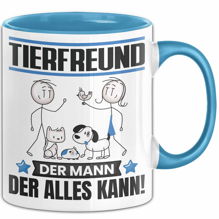 Tierfreund Tasse Geschenk für Tierfreund Der Mann Der Alles Kann Geschenkidee zum Geburtstag Blau Trendation