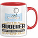 Ruderer Geschenk Tasse Ich Bin Ruderer Aber Sag Doch Einfach Superheld Lustige Geschenkdiee für Ruderer Kaffee-Becher Rot Trendation