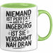 Ingeborg Tasse Geschenk Niemand Ist Perfekt Ingeborg Verdammt Nah Dran Geschenkidee Grün Trendation