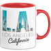 Los Angeles LA Kalifornien USA Tasse Becher Geschenk Lustige Geschenkidee Spruch Rot Trendation