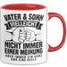 Vater & Sohn Tasse Geschenk Zum Vatertag Vielleicht Nicht Immer Einer Meinung Rot Trendation