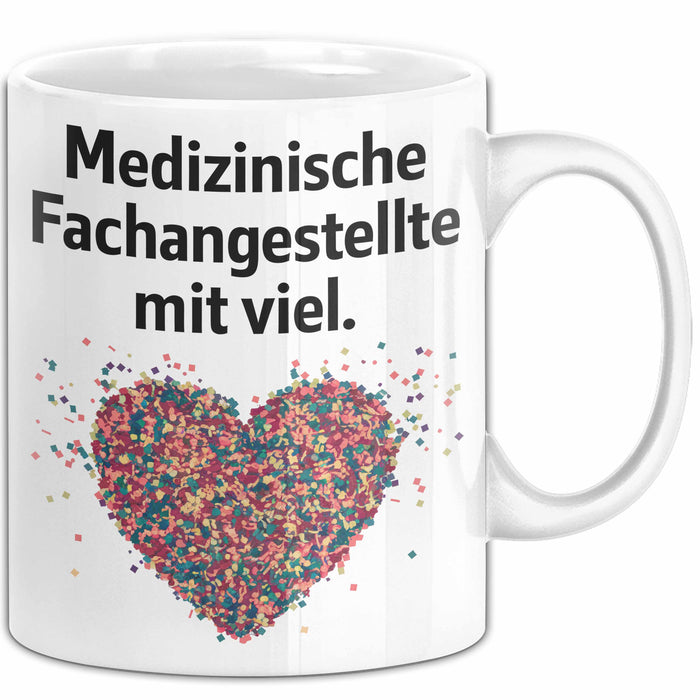 Medizinischer Assistent Arzt Tasse Geschenk Lustige Geschenkidee Spruch Medizinische Fachangestellte Mit Viel Heart Weiß Trendation
