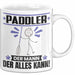 Paddler Tasse Geschenk für Paddler Der Mann Der Alles Kann Geschenkidee zum Geburtstag Weiß Trendation