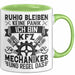 Kfz Mechaniker Tasse Geschenk Ruhig Bleiben Ich Bin Kfz Mechaniker Und Regel Das Geschenkidee Grün Trendation