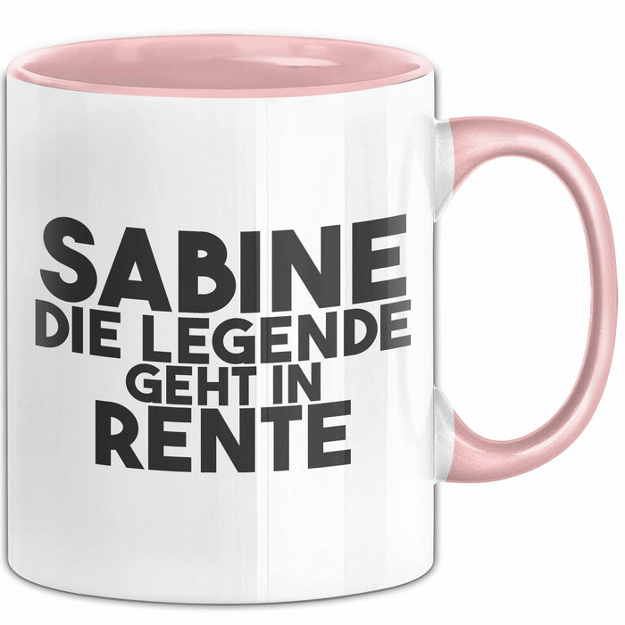Sabine Tasse Sabine – Die Legende Geht In Rente Geschenk