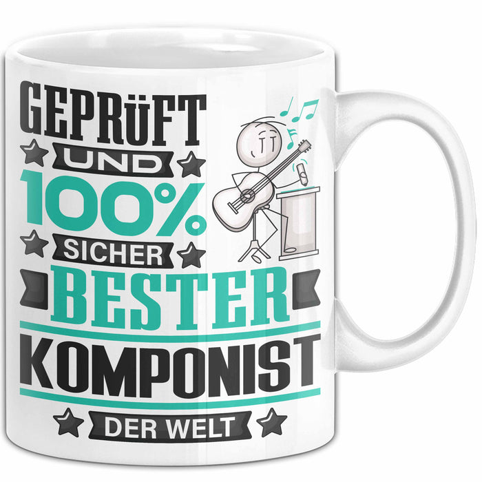 Komponist Geschenk Lustiger Spruch für Komponist Geschenkidee Bester Komponist Der Welt Weiß Trendation