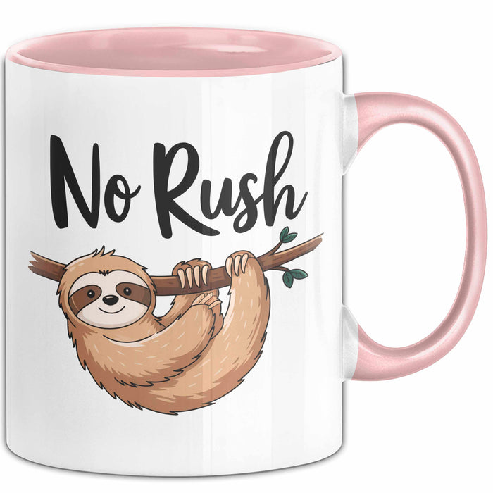 Faultier Tasse Geschenkidee Keine Eile für faule Faultiere Rosa Trendation