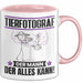Tierfotograf Tasse Geschenk für Tierfotograf Der Mann Der Alles Kann Geschenkidee zum Geburtstag Rosa Trendation