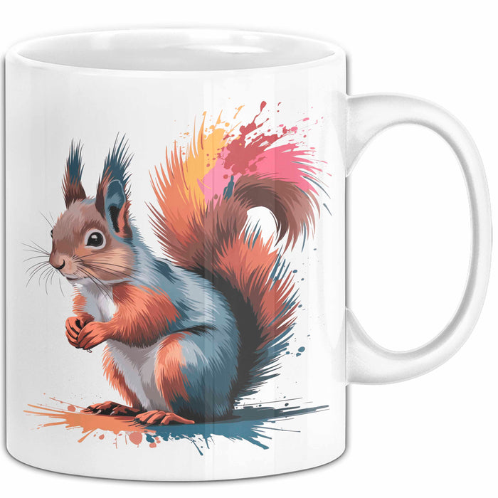 Eichhörnchen Tierliebhaber Tasse Geschenk Lustige Geschenkidee Spruch Weiß Trendation