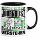 Journalist Geschenk Tasse Geschenkidee für Journalist Geburtstag Lustiger Spruch Ich Bin Journalist Ich Kann Es Dir Erklären Aber Nicht Für Dich Verstehen Funny Schwarz Trendation