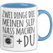 Valentinstag Beziehung Tasse Geschenk Lustige Geschenkidee 2 Dinge Die Meinen Nass Machen Blau Trendation
