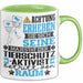 Tierschutzaktivist Geschenk Tasse Lustiger Spruch Erheben Sie Sich Der Tierschutzaktivist Betritt den Raum Grün Trendation