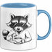 Waschbär Tierliebhaber Kaffee Tasse Geschenk Lustige Geschenkidee Spruch Blau Trendation