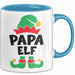 Papa Elf Tasse Geschenk Weihnachten Papa Geschenkidee Papaelfe Blau Trendation