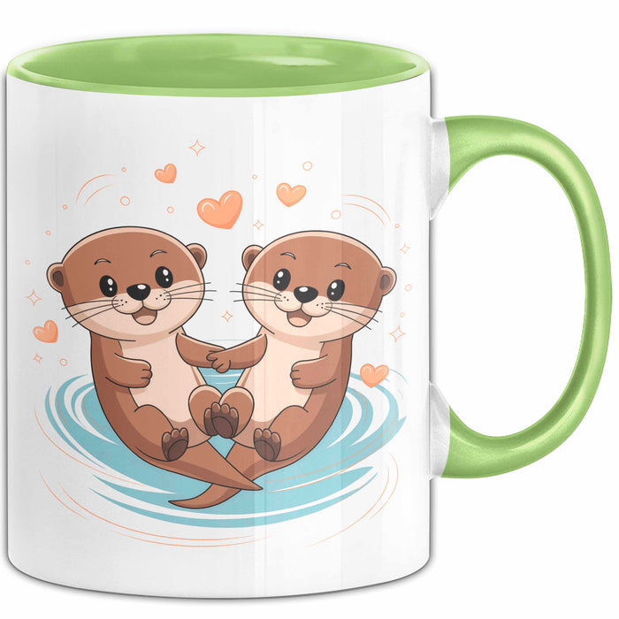 Otter Fan Tasse Geschenk Lustige Geschenkidee Spruch Für Niedliche Tier Liebhaber Grün Trendation