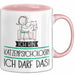 Geschenk für Katzenpsychologin Tasse Lustige Geschenkidee Geburtstag Ich Bin Katzenpsychologin Ich Darf Das Rosa Trendation