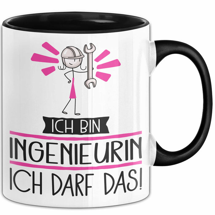 Geschenk für Ingenieurin Tasse Lustige Geschenkidee Geburtstag Ich Bin Ingenieurin Ich Darf Das Trendation