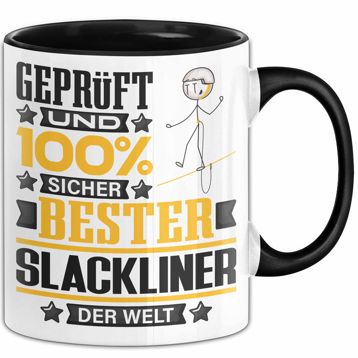 Slackliner Geschenk Lustiger Spruch für Slackliner Geschenkidee Bester Slackliner Der Welt Schwarz Trendation