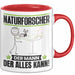 Naturforscher Tasse Geschenk für Naturforscher Der Mann Der Alles Kann Geschenkidee zum Geburtstag Rot Trendation