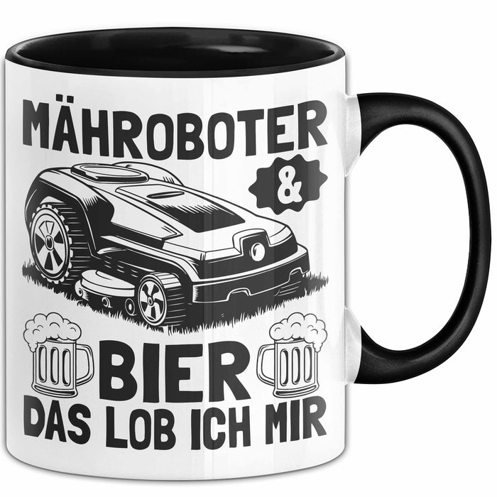 Mähroboter Tasse Geschenk Mähroboter Sprüche Becher Geschenkidee Lustig Trendation