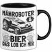 Mähroboter Tasse Geschenk Mähroboter Sprüche Becher Geschenkidee Lustig Trendation
