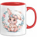 Kaninchen Hase Tierliebhaber Tasse Geschenk Lustige Geschenkidee Spruch Rot Trendation
