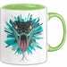Reptil Schlange Tier Tasse Geschenk Lustige Geschenkidee Spruch Grün Trendation