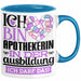Apothekerin Ausbildung Start Geschenk Tasse Ich Bin Apothekerin In Der Ausbildung Ich Darf Das Kaffee-Becher Geschenkidee Blau Trendation